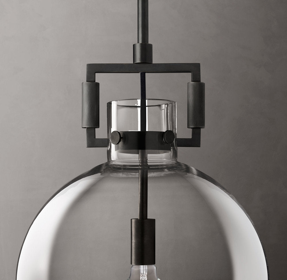 Machinist Glass Globe Pendant