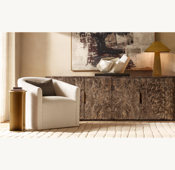 Byron Reeded Stone 4-door Sideboard