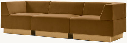 Harvey Probber Cubo Raked Modular 3-Piece Sofa