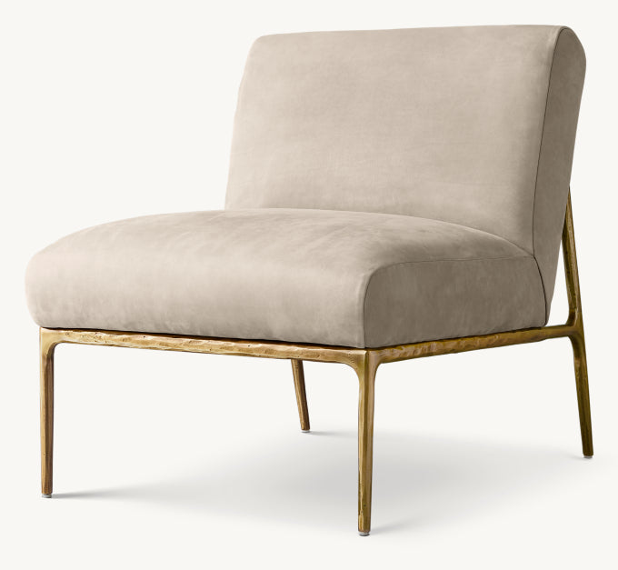 Thaddeus Leather Armless Chair