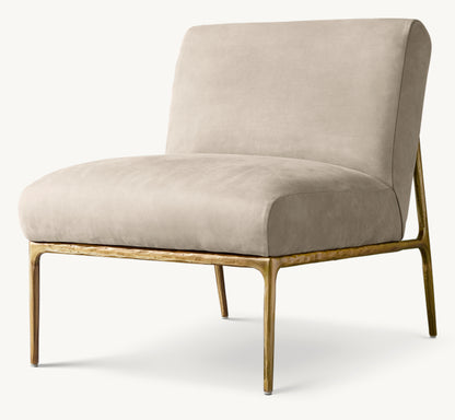 Thaddeus Leather Armless Chair