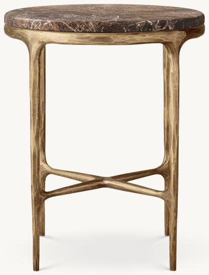 Thaddeus Marble Round Bedside Table