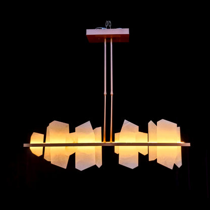 White Marble Rectangular Pendant Lamp