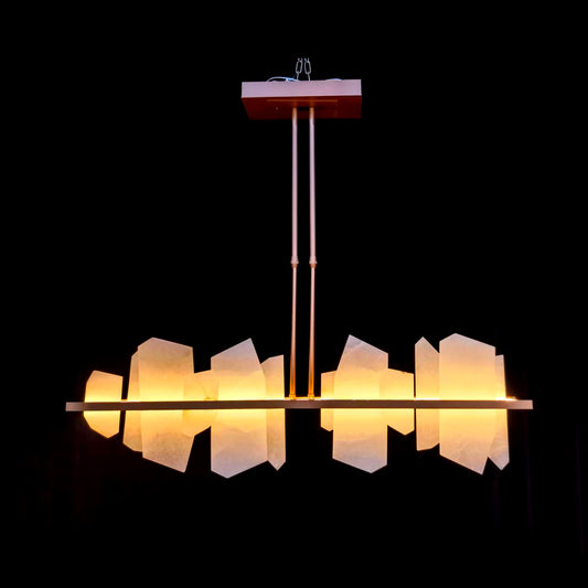 White Marble Rectangular Pendant Lamp