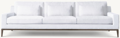 Italia Track Arm 3-Cushion Sofa - Metal Base