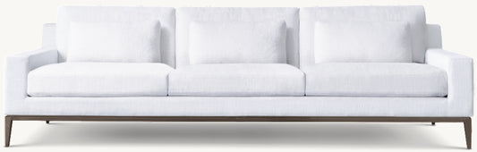 Italia Track Arm 3-Cushion Sofa - Metal Base