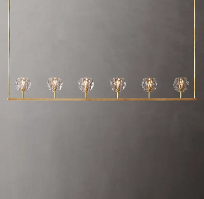 Boule De Cristal Clear Glass Linear Chandelier 60"