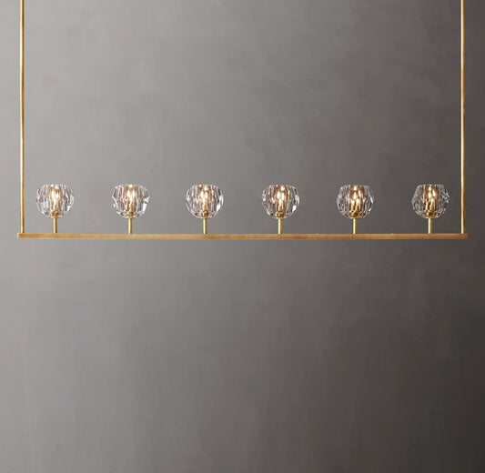 Boule De Cristal Clear Glass Linear Chandelier 60"