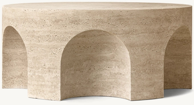 Volta Carved Round Coffee Table