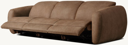 Monceau Recliner Modular Leather 3-Piece Sofa