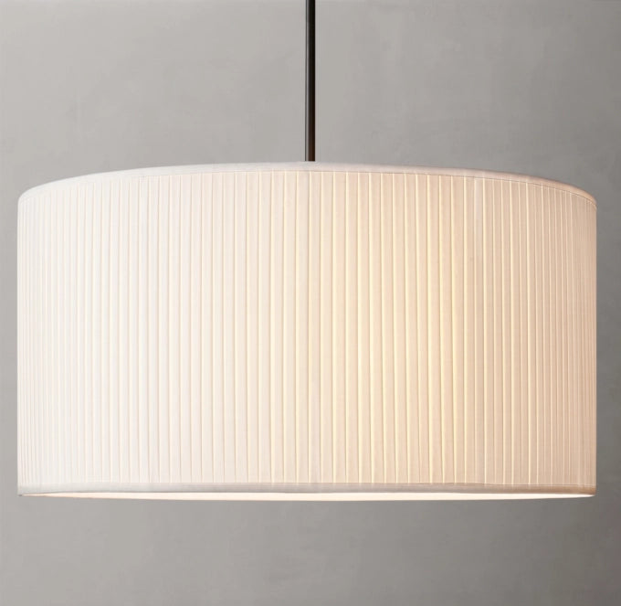 Reed Pleated Drum Pendant