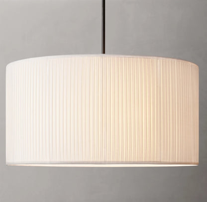 Reed Pleated Drum Pendant