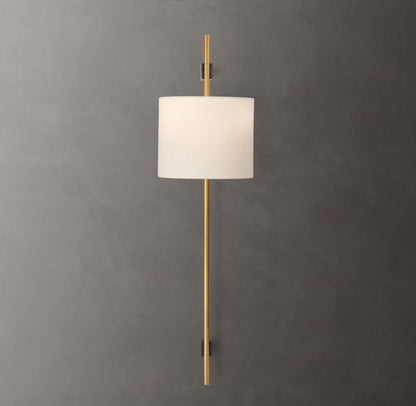 Vela Round Bar Sconce - Round Shade