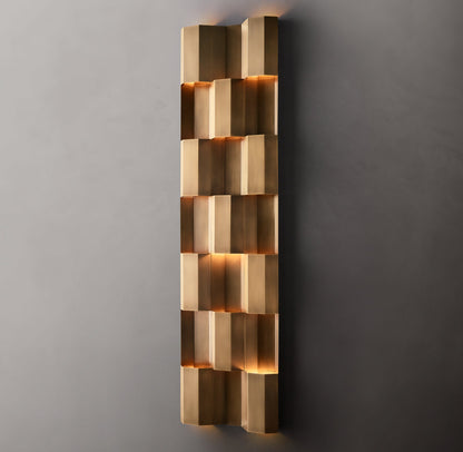Modernist Grid Grand Sconce