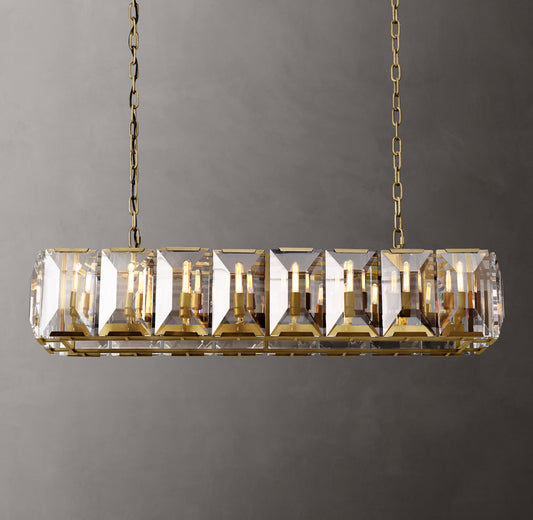 Harlow Crystal Rectangular Chandelier 54"