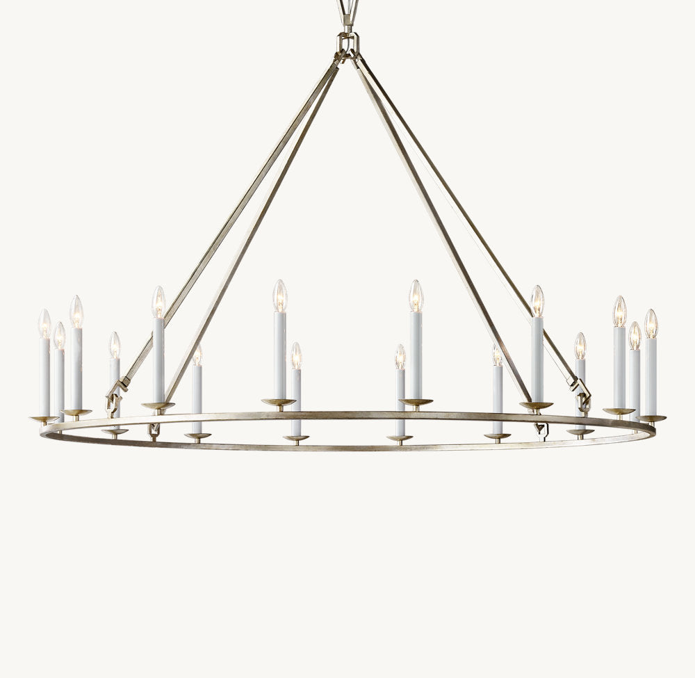 19TH C. ENGLISH OPENWORK ROUND CHANDELIER 60"