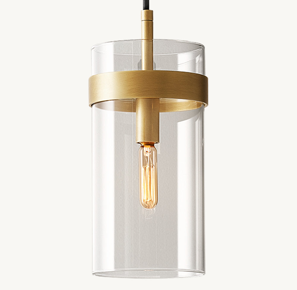 Ravelle Clear Glass Pendant 5"