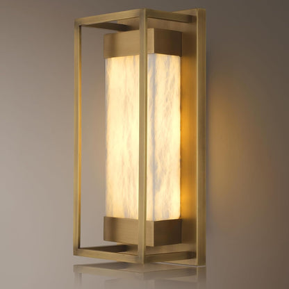 Alabaster Square Shaped Wall Sconce 15.7"