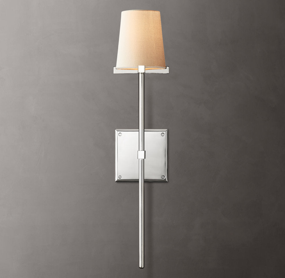 Pauillac Fabric Shade Torch Sconce