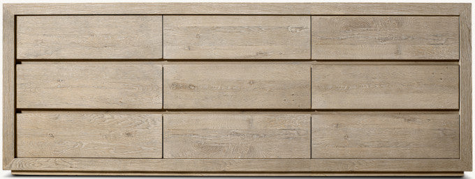 Drifted Reclaimed Oak 9-Drawer Dresser