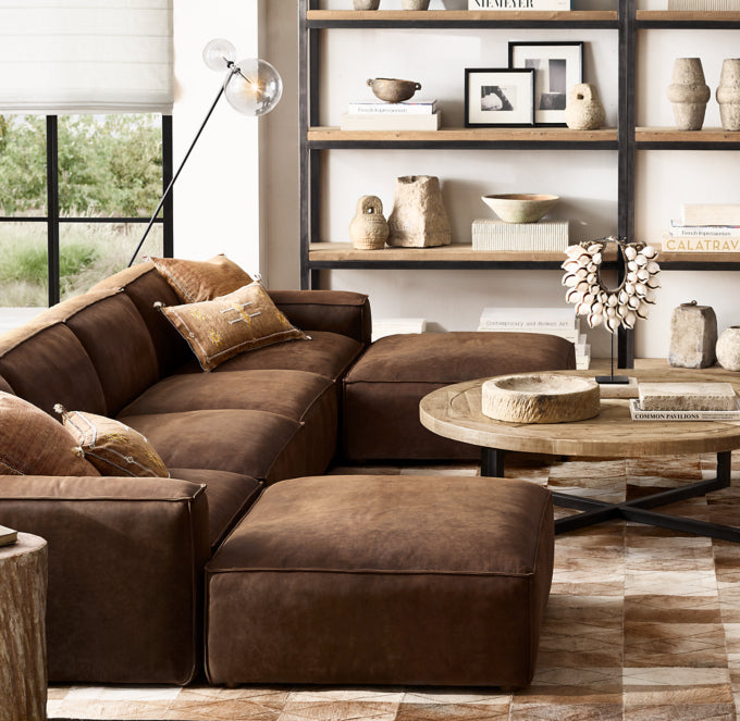 Como Modular Leather 3-Piece Sofa