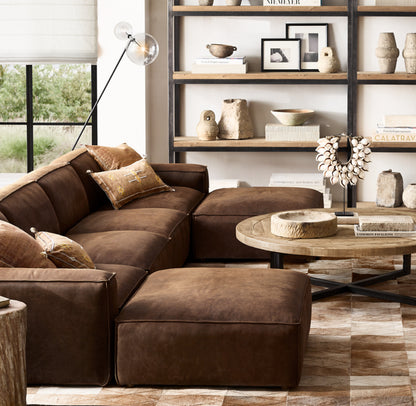 Como Modular Leather 3-Piece Sofa