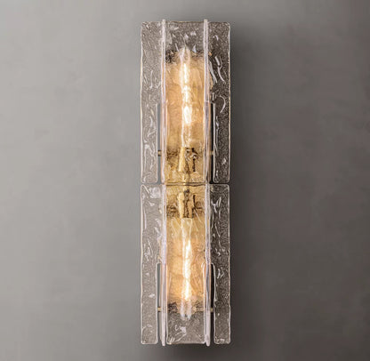 Lattice Smoke Glass Sconce 30"
