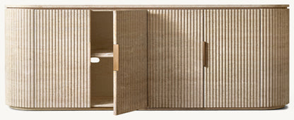 Byron Reeded Stone 4-door Sideboard