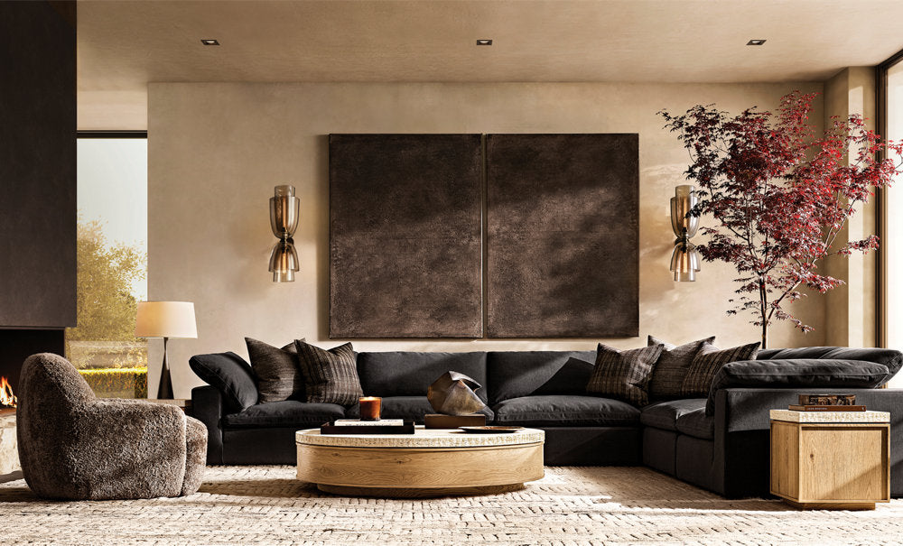 Blom Amber Glass Cloche Grand Sconce