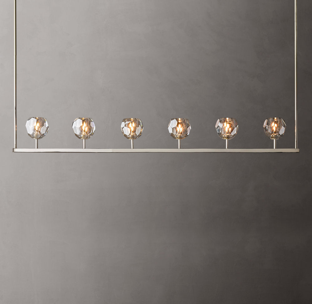 Boule De Cristal Smoke Glass Linear Chandelier 60"