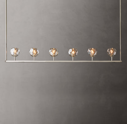 Boule De Cristal Smoke Glass Linear Chandelier 60"