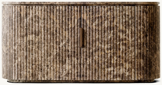 Byron Reeded Stone Double-door Sideboard