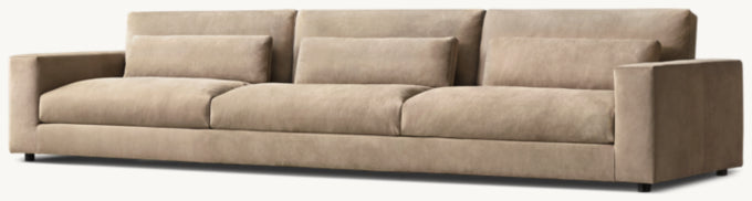Lugano Leather 3-Cushion Sofa