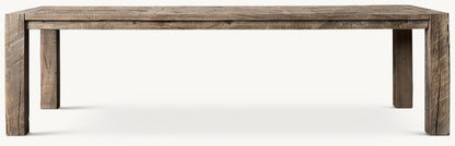 Reclaimed Rustic Oak Parsons Dining Table
