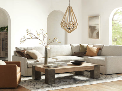 Wooden Prism Chandelier in Natural