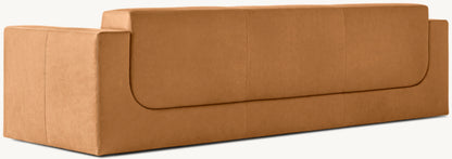 Sculptural Leather Sofa