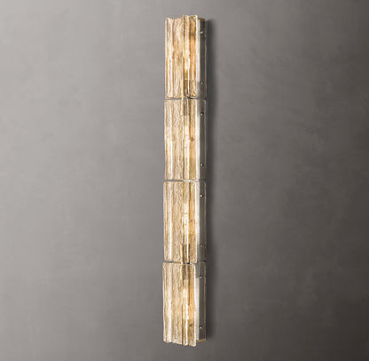 Lattice Clear Glass Grand Sconce