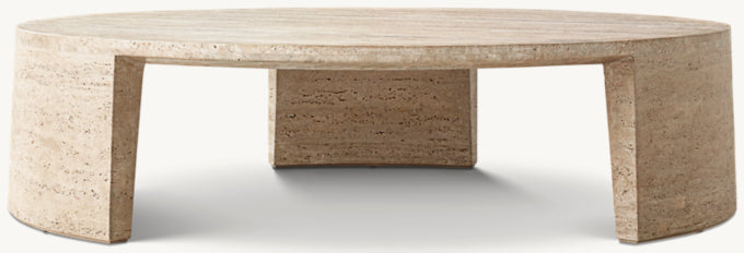 Wyeth Travertine Round Coffee Table