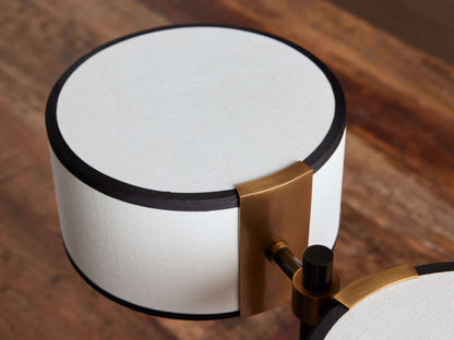 Daphne 2-Light Table Lamp in Black & White