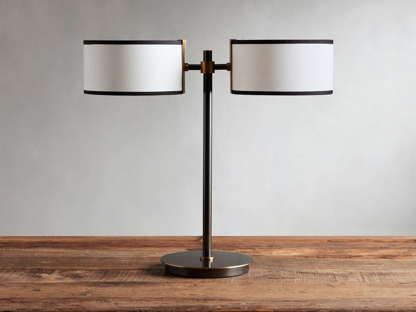 Daphne 2-Light Table Lamp in Black & White