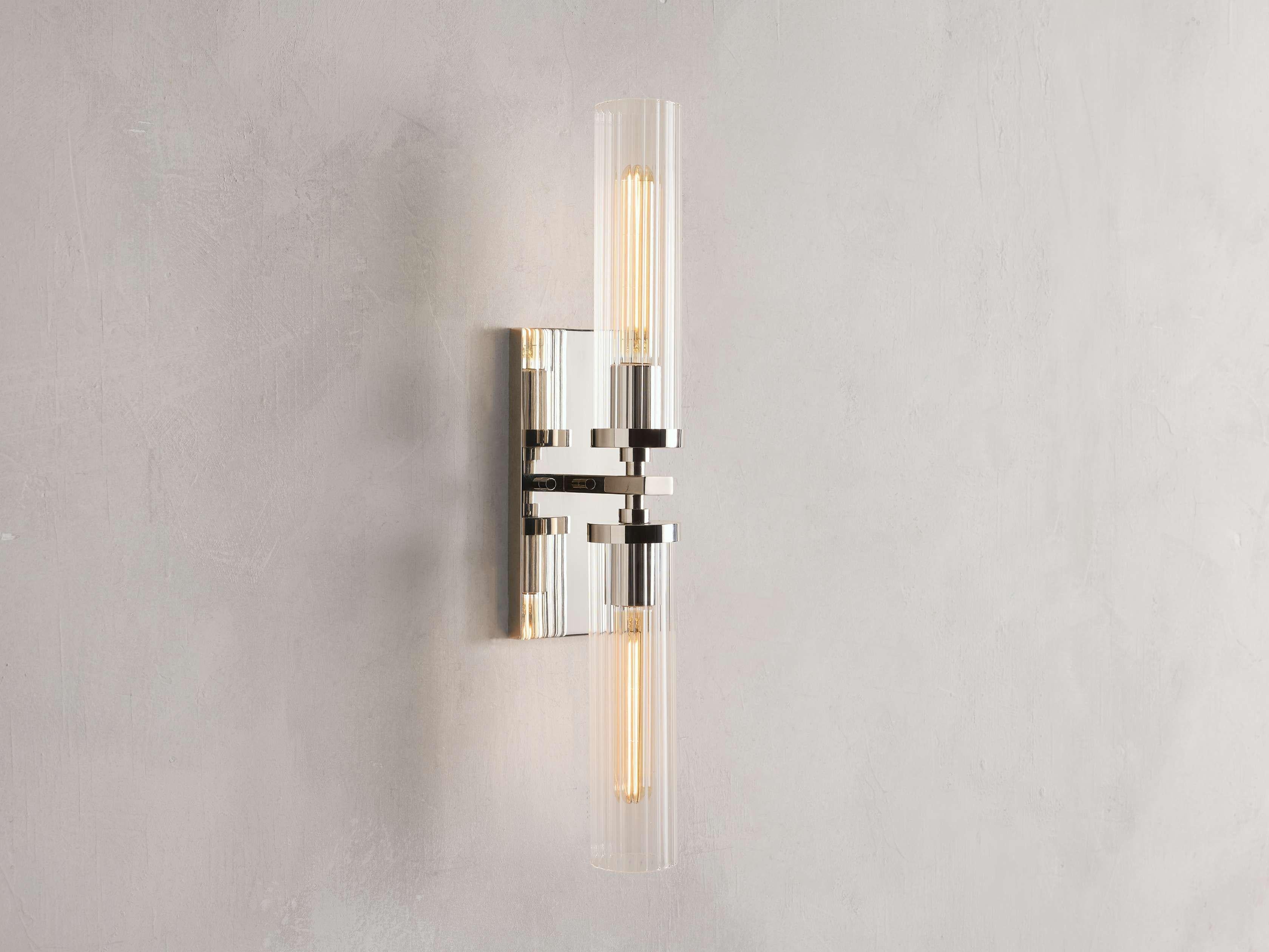 Andreas 2-Light Glass Wall Sconce