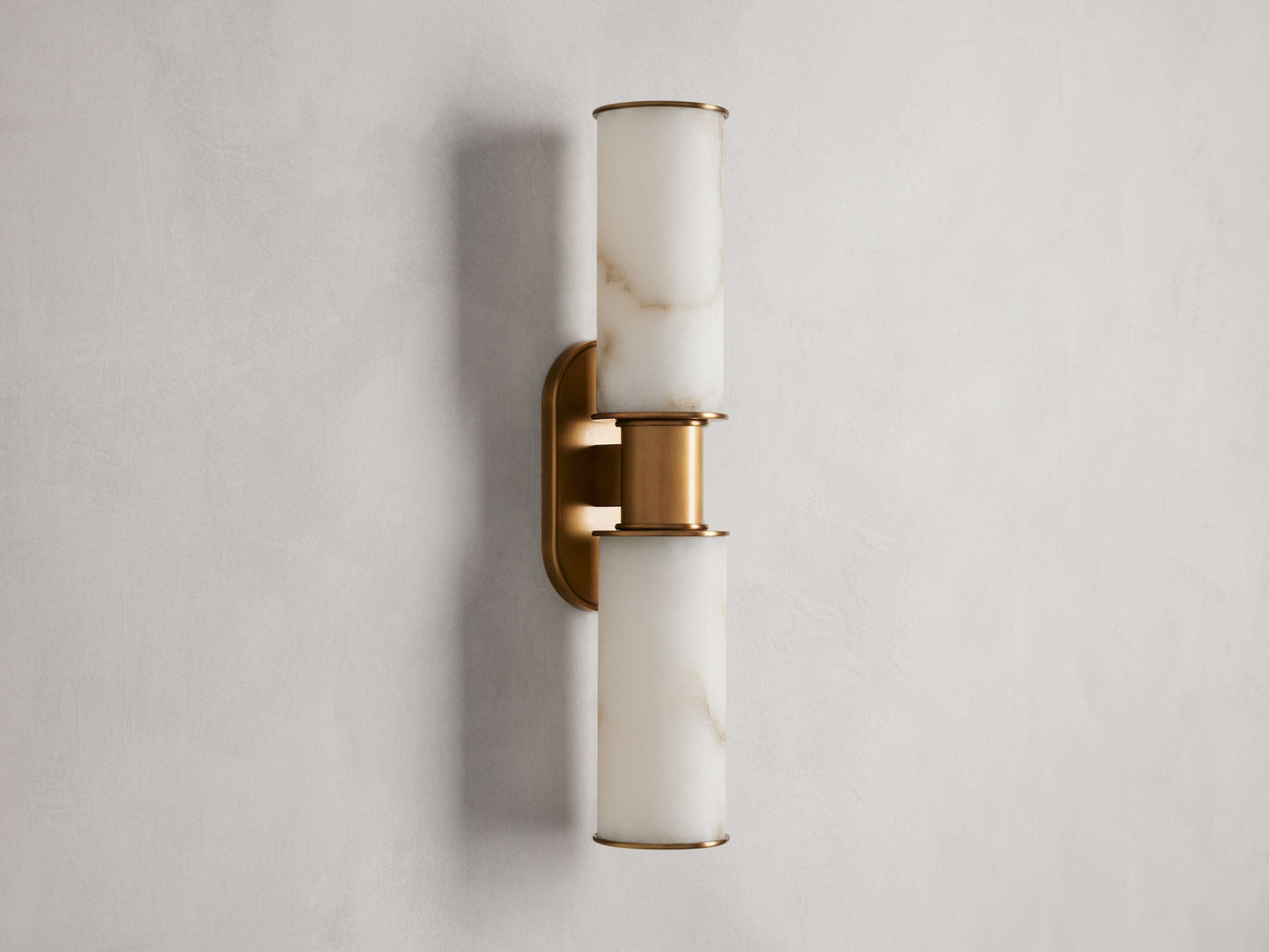 Harlin Double Sconce in Alabaster