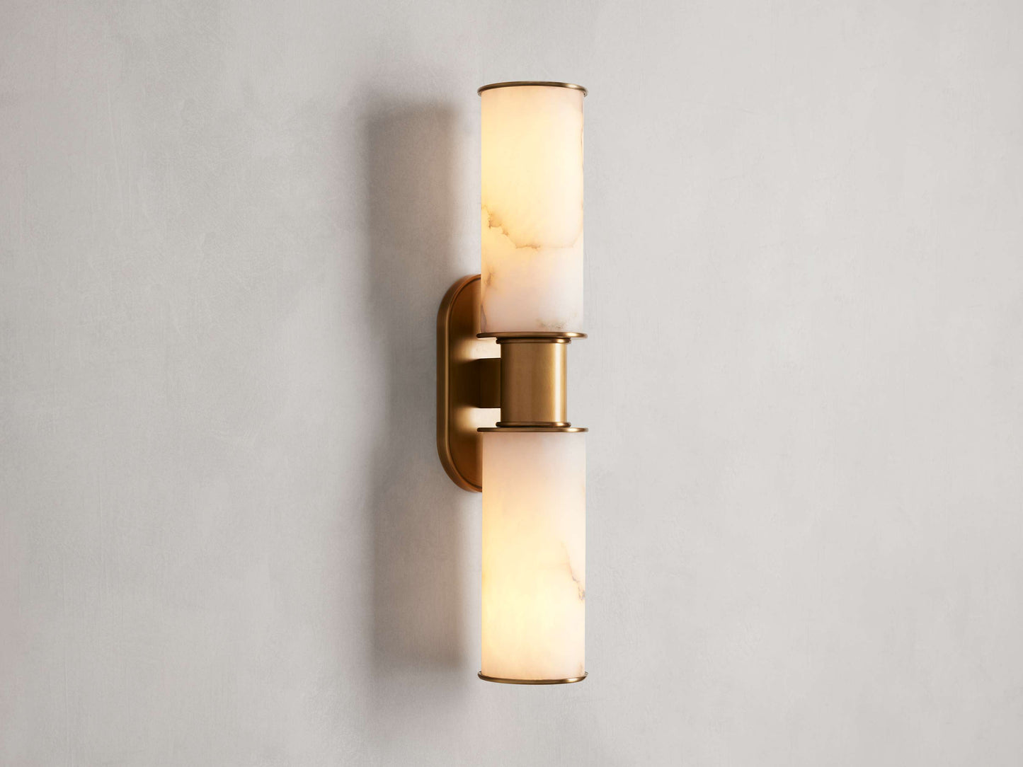 Harlin Double Sconce in Alabaster