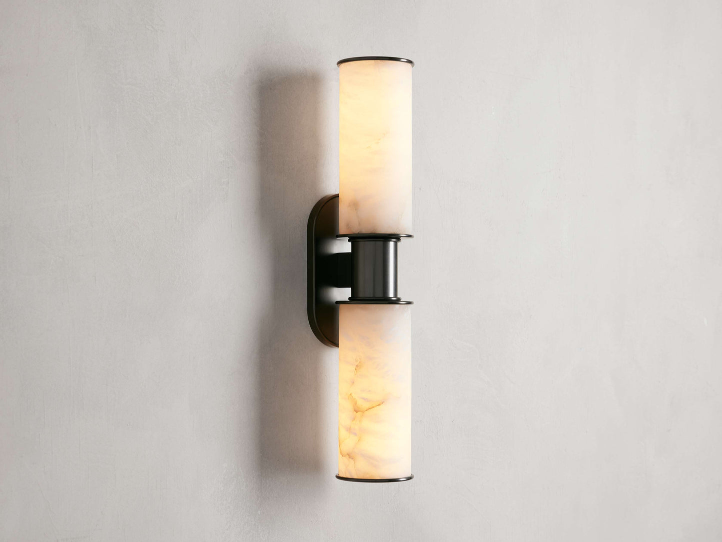 Harlin Double Sconce in Alabaster