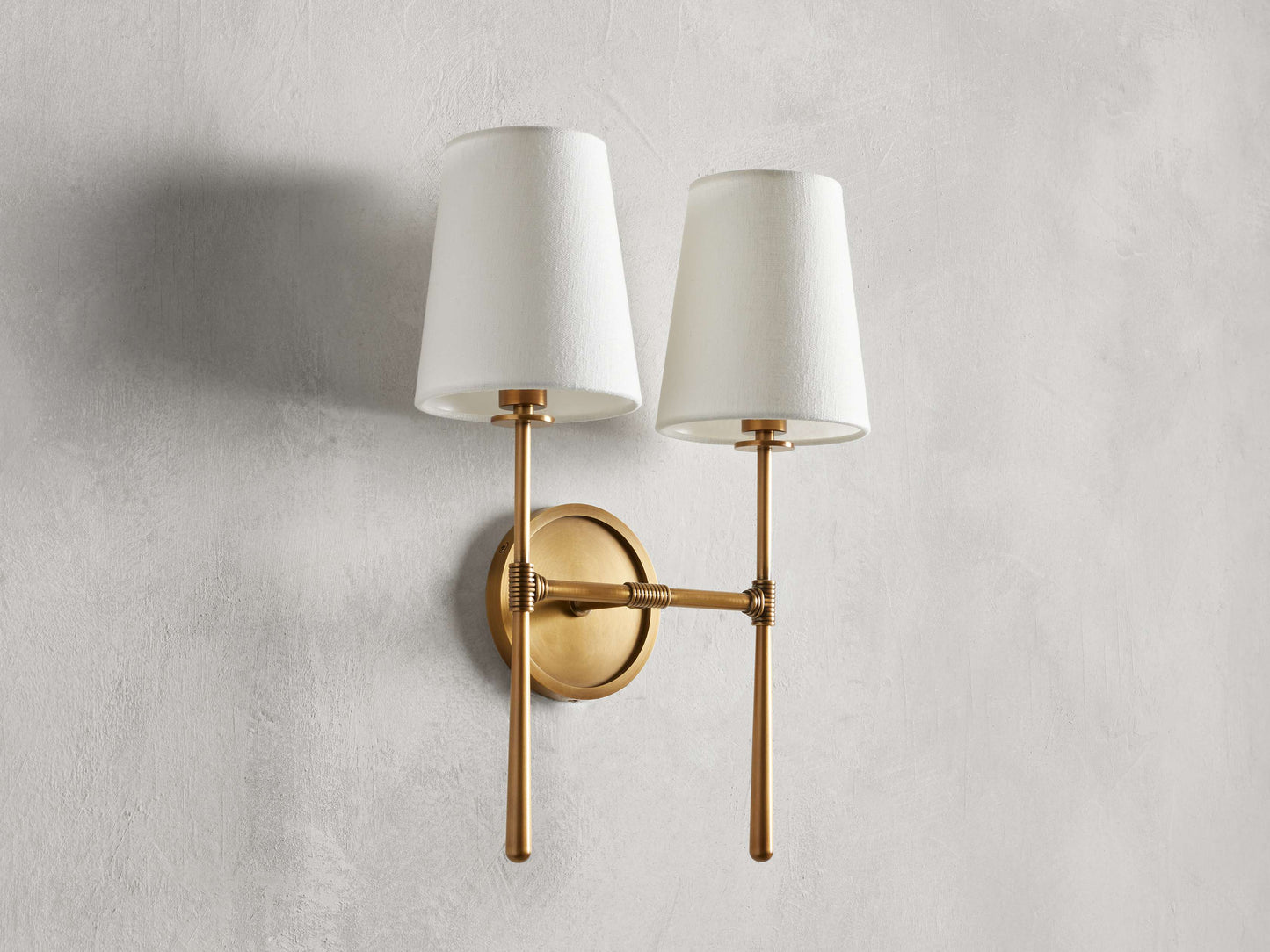 Rhodes Double Sconce in Brass