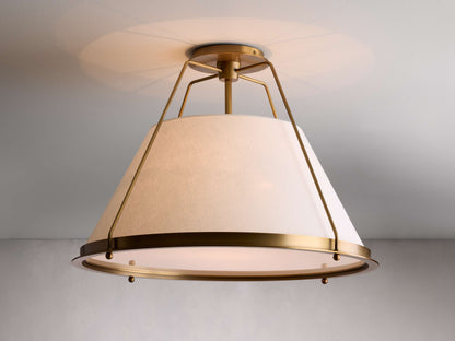 Shelton 21" Flush Mount in Brass