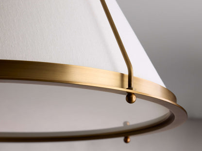 Shelton 21" Flush Mount in Brass