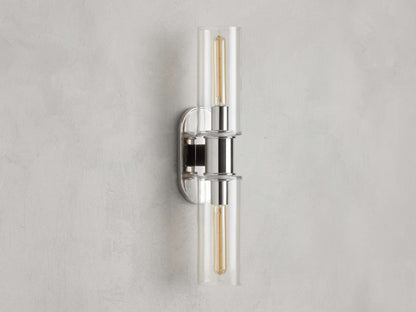 Harlin Double Sconce in Clear