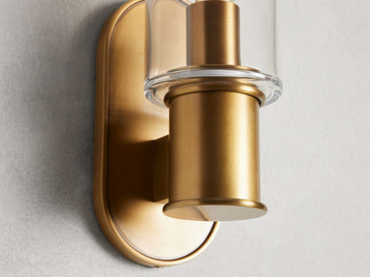 Harlin Sconce in Clear Brass