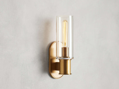 Harlin Sconce in Clear Brass